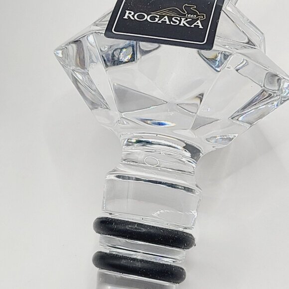 Rogaska Crystal Wine Bottle Stopper Cork For Decanter Slovenia New In Box - Picture 5 of 10
